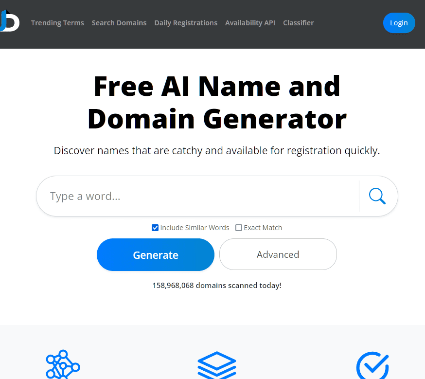 UI Domains – Free AI Name and Domain Generator