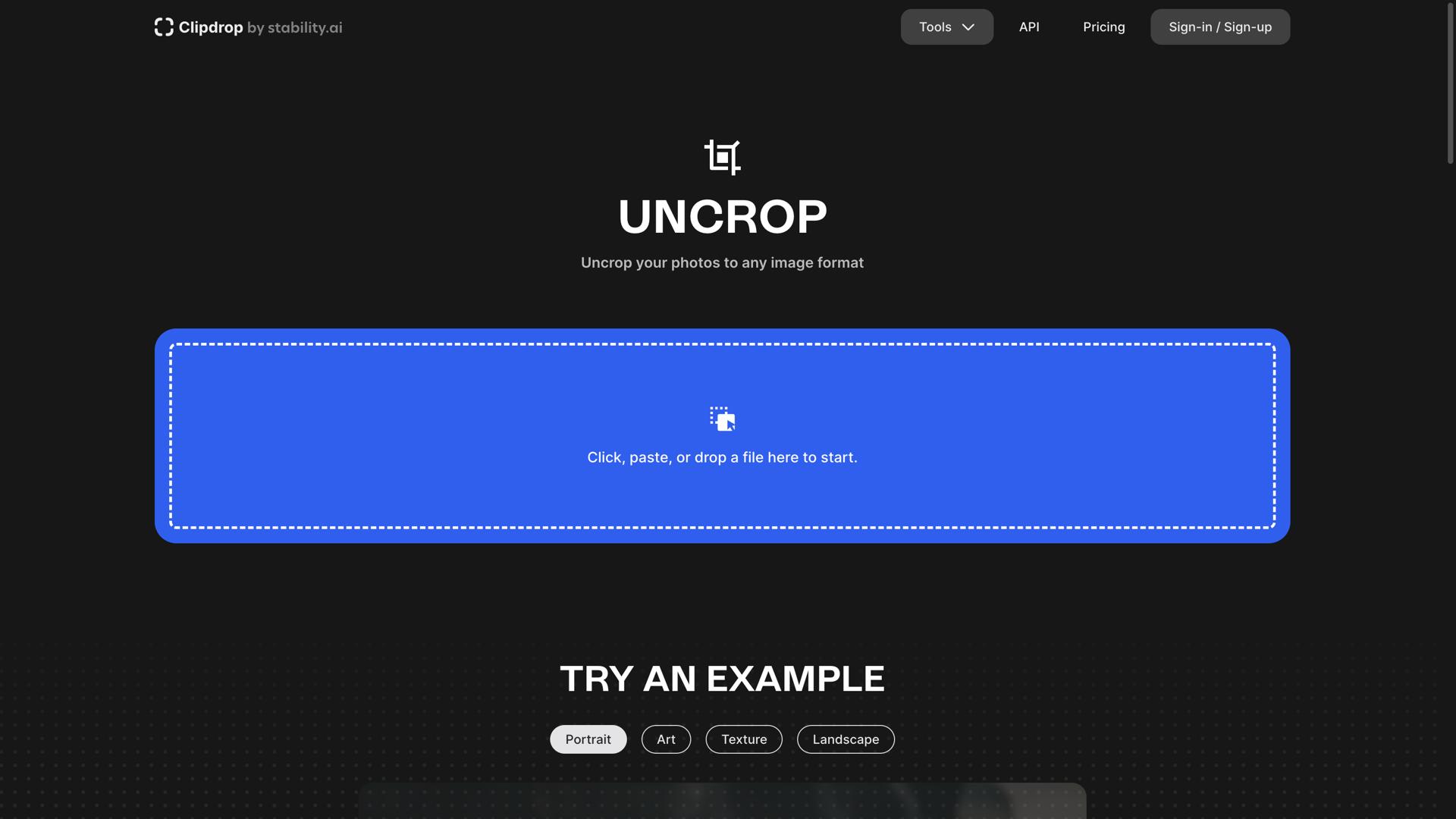 Uncrop by Stability AI