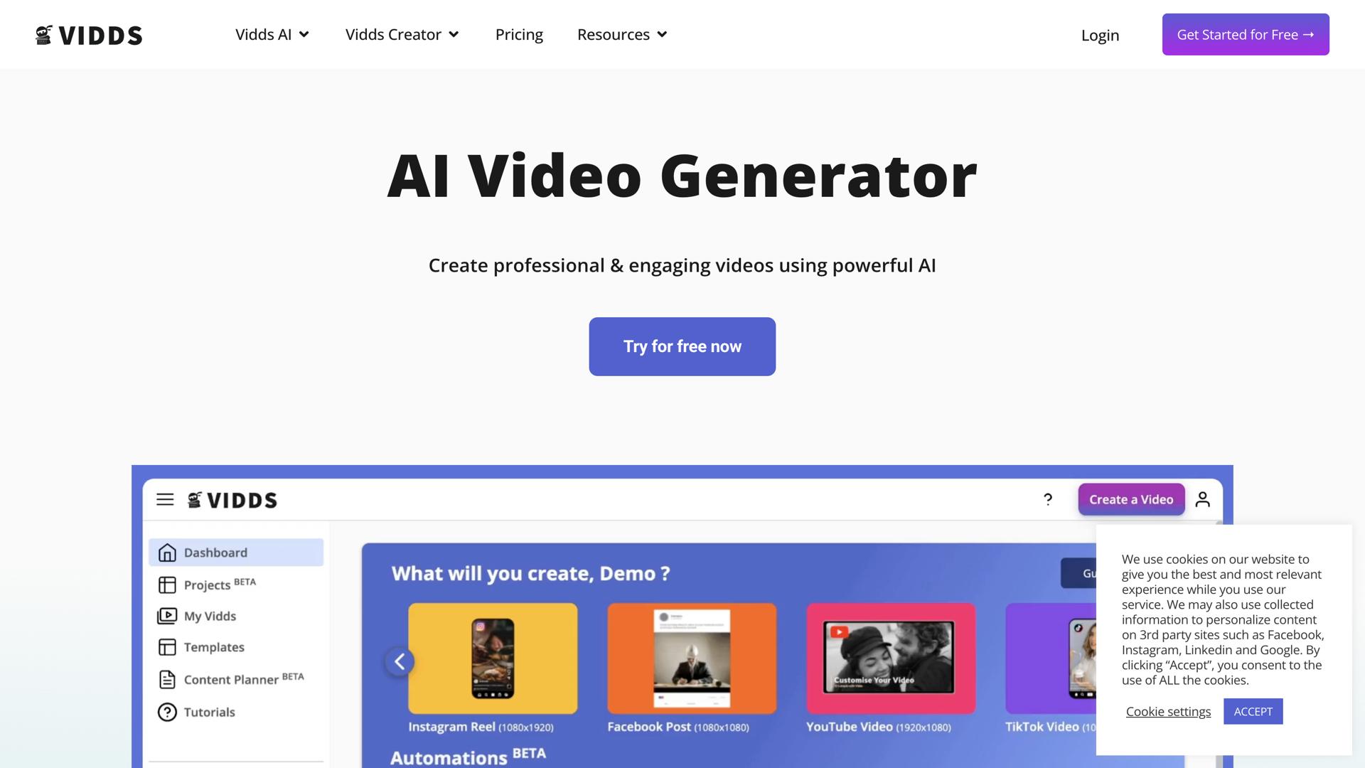 Video Generator by Vidds