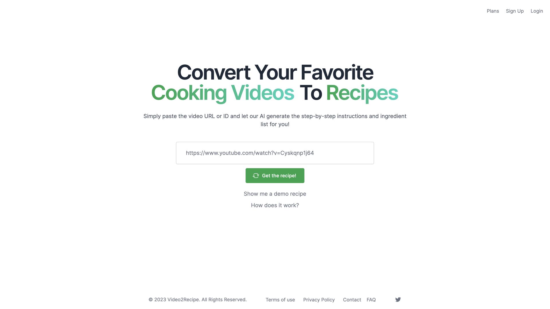 Video2Recipe