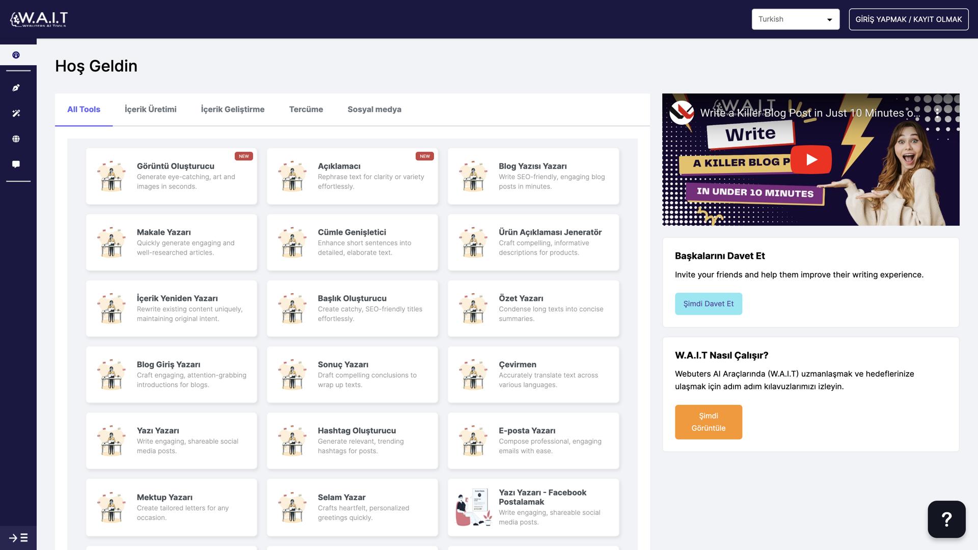 W.A.I.T (Webuters AI Tools)
