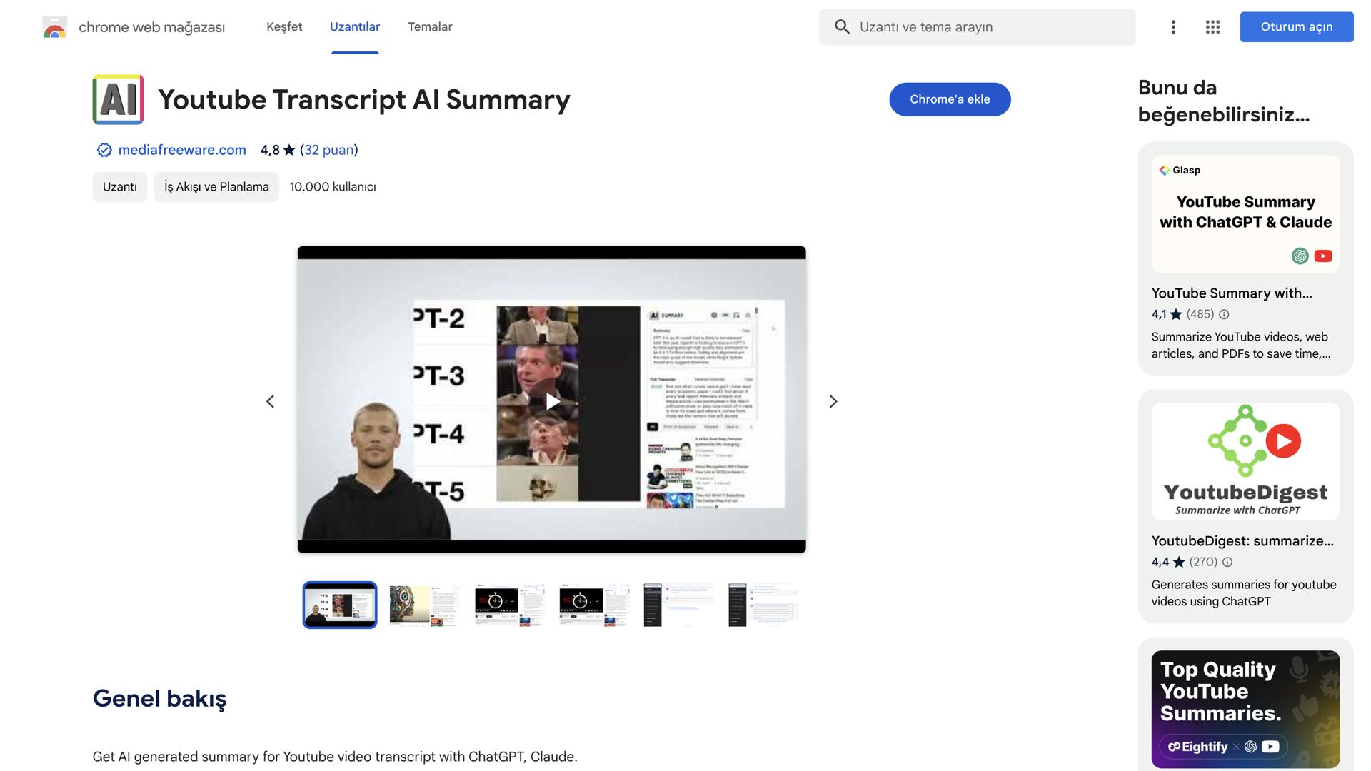 Youtube Transcript AI Summary