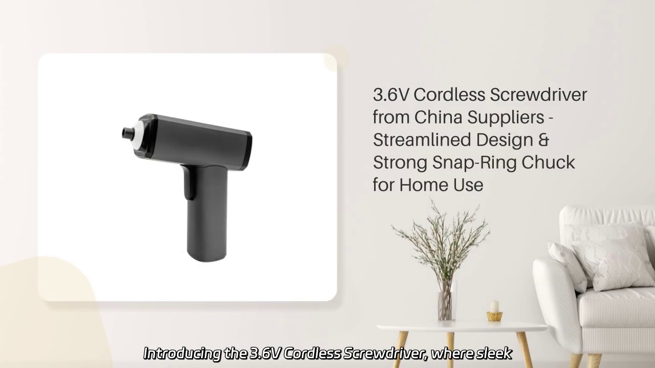 3.6V Cordless Screwdriver - Streamlined Design