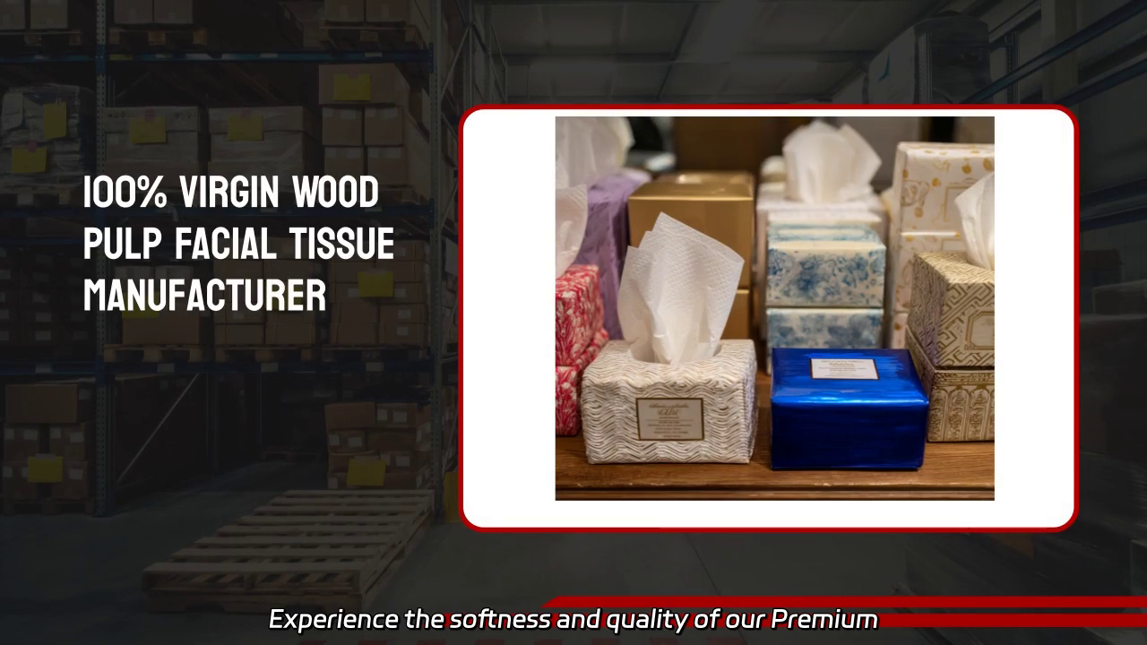 Premium 100% Virgin Wood Pulp Facial Tissue