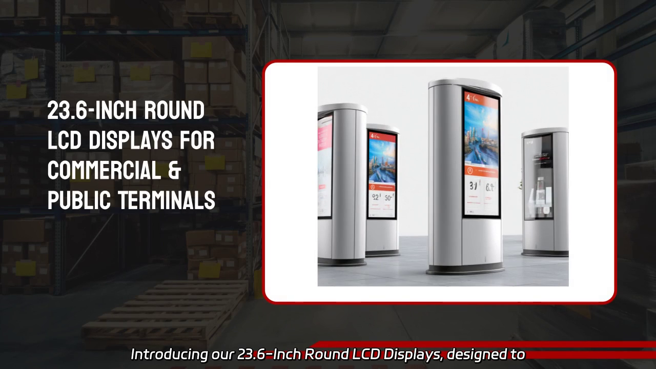 23.6-Inch Round LCD Displays - Perfect for Commercial & Public Use