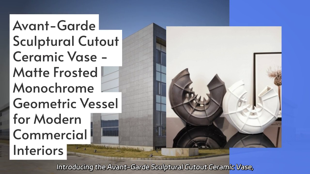 Avant-Garde Sculptural Cutout Ceramic Vase