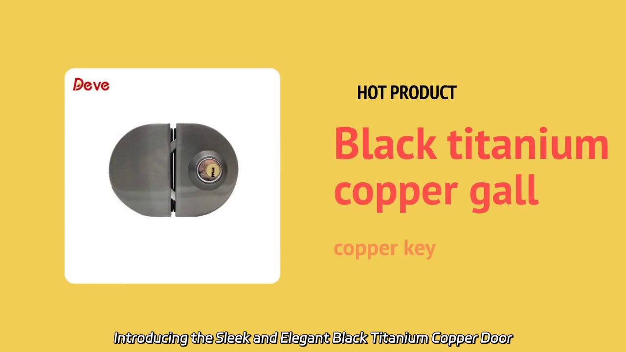 Sleek and Elegant Black Titanium Copper Door Lock
