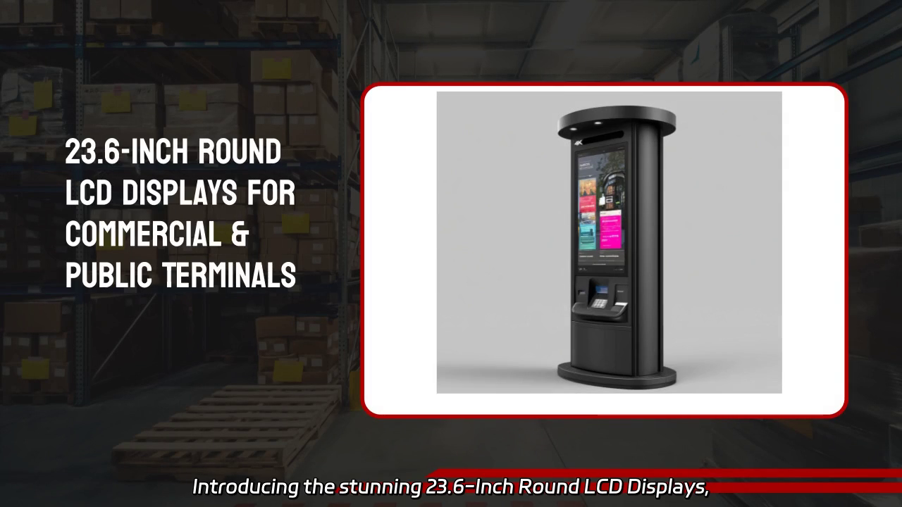 23.6-Inch Round LCD Displays for Commercial and Public Use