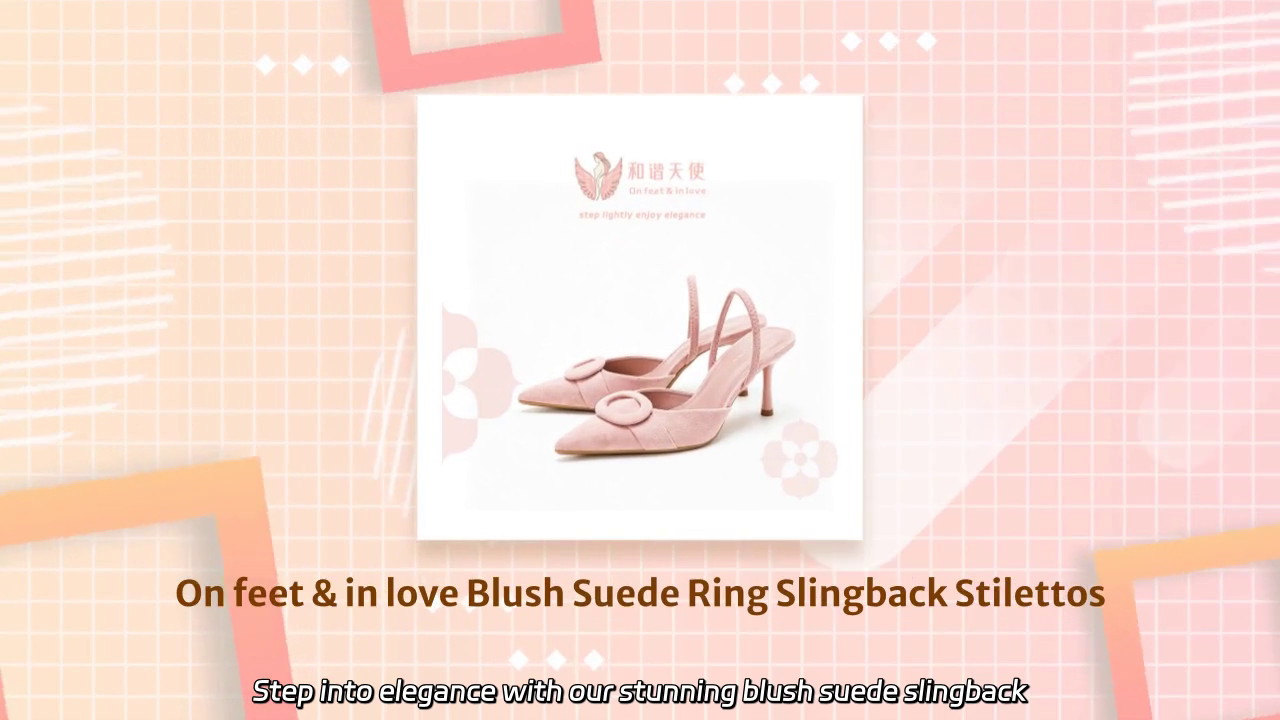 Elegance in Every Step: Blush Suede Slingback Stilettos