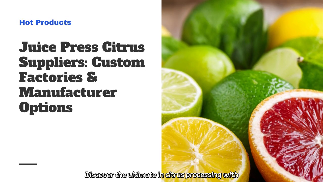 Customized Citrus Supply Solutions: Juice Press Factory & Manufacturer Options