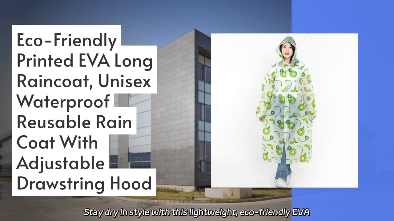 Eco-Friendly EVA Long Raincoat