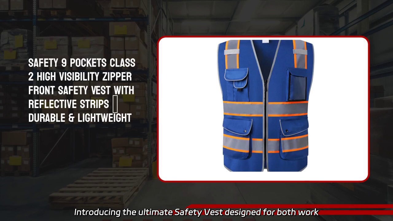 Safety Vest for Enhanced Visibility and Utility in Various Work and Recreational Activities