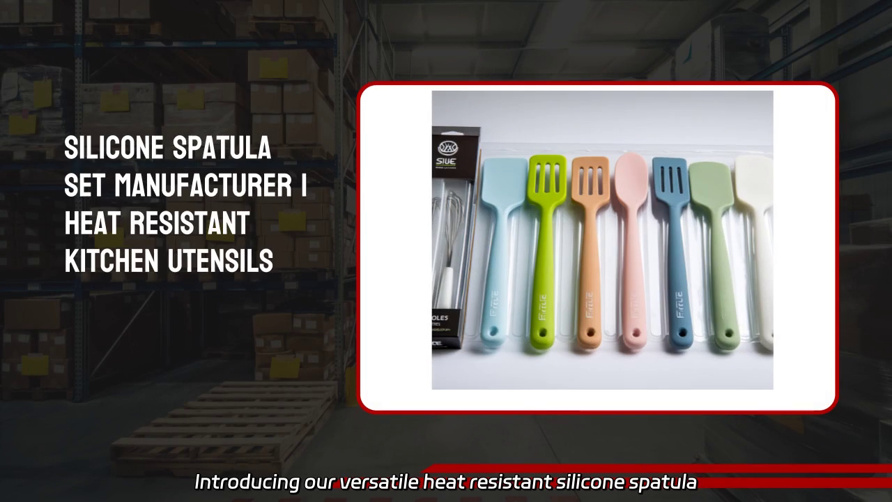 Heat Resistant Silicone Spatula Set for Baking and Cooking