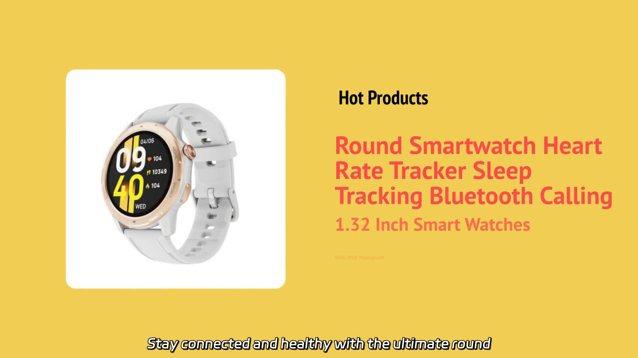 Stay Connected and Healthy: The Ultimate Round Smartwatch with Heart Rate Tracking