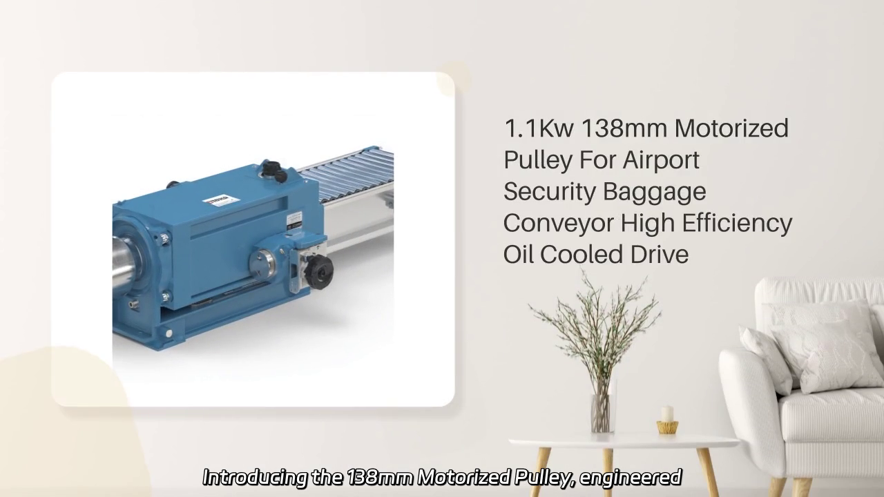 Efficient 1.1Kw 138mm Motorized Pulley for Airport Baggage Conveyor