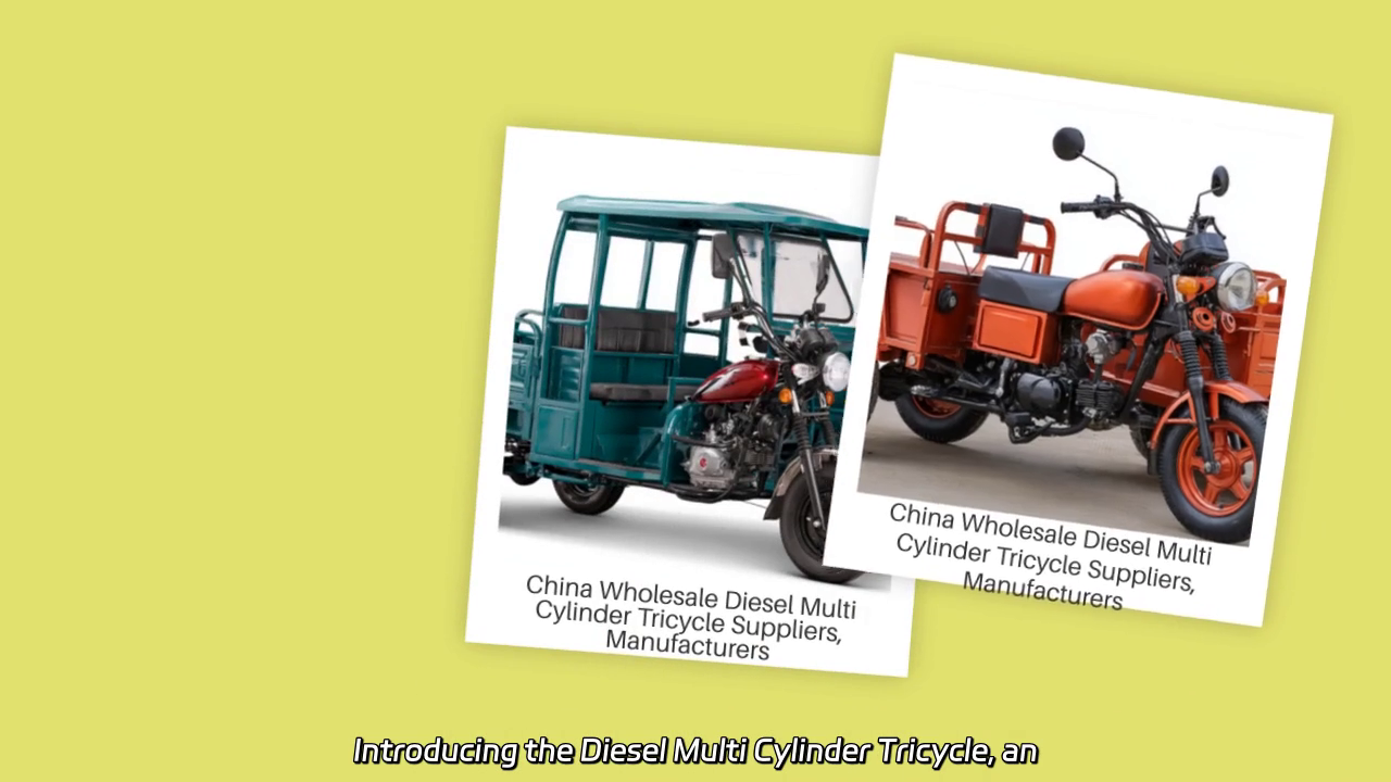 Diesel driewieler met meerdere cilinders: betrouwbare transportoplossingen