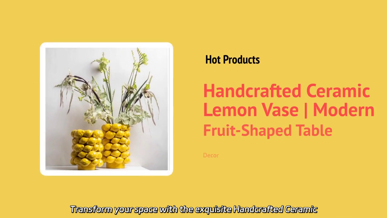 Handcrafted Ceramic Lemon Vase