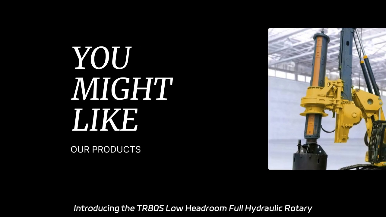 TR80S Low Headroom Full Hydraulic Rotary Drilling Rig - Compact Performance for Limited Spaces