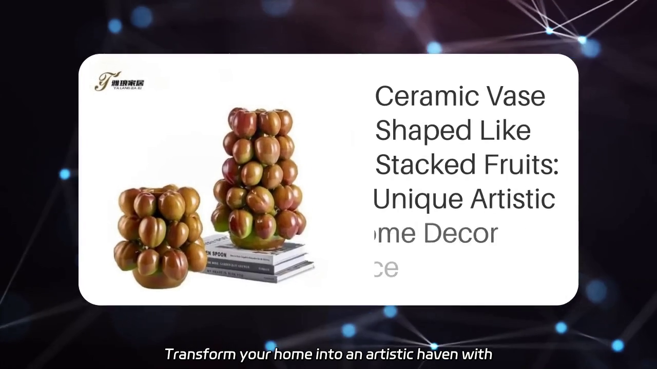 Artistic Stacked Fruit Ceramic Vase: Elevate Your Home Decor