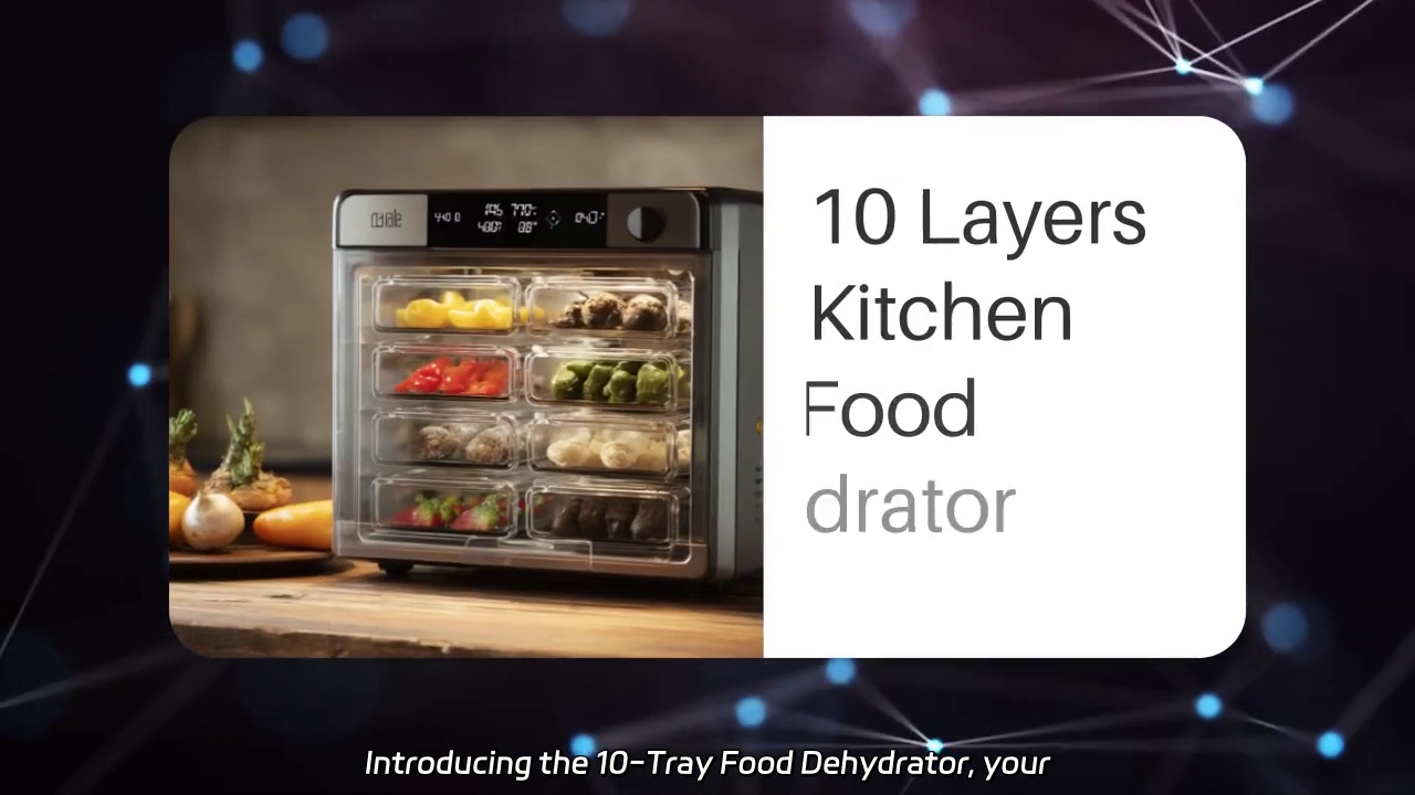 10-Tray Food Dehydrator: Perfect Drying with Time & Temperature Control