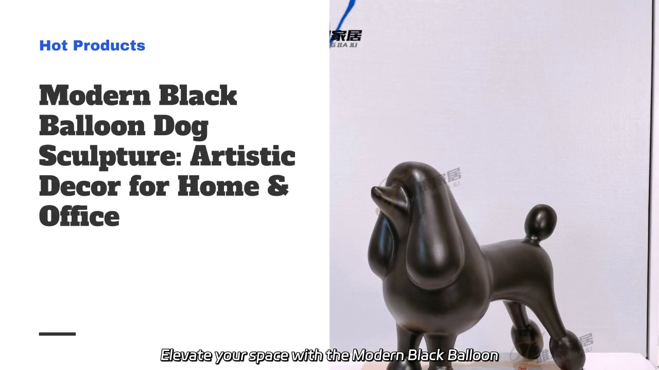 Modern Black Balloon Dog Sculpture: Elevate Your Space with Artistic Decor