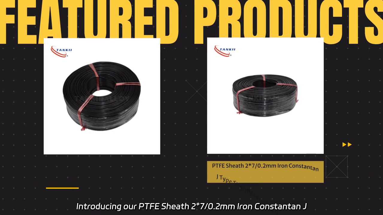 PTFE Sheath 2*7/0.2mm Iron Constantan J Thermocouple Wire