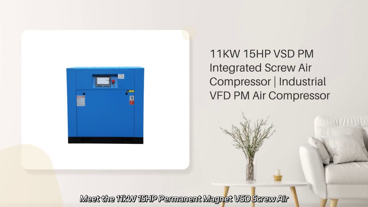 11KW 15HP Permanent Magnet VSD Screw Air Compressor