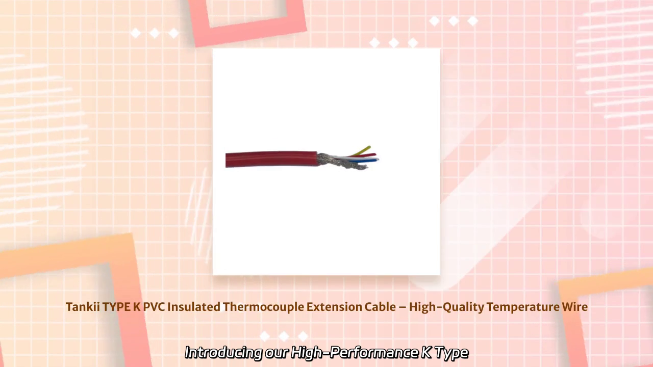 High-Performance K Type Thermocouple PVC Insulated Extension Cable for Accurate Temperature Measurement