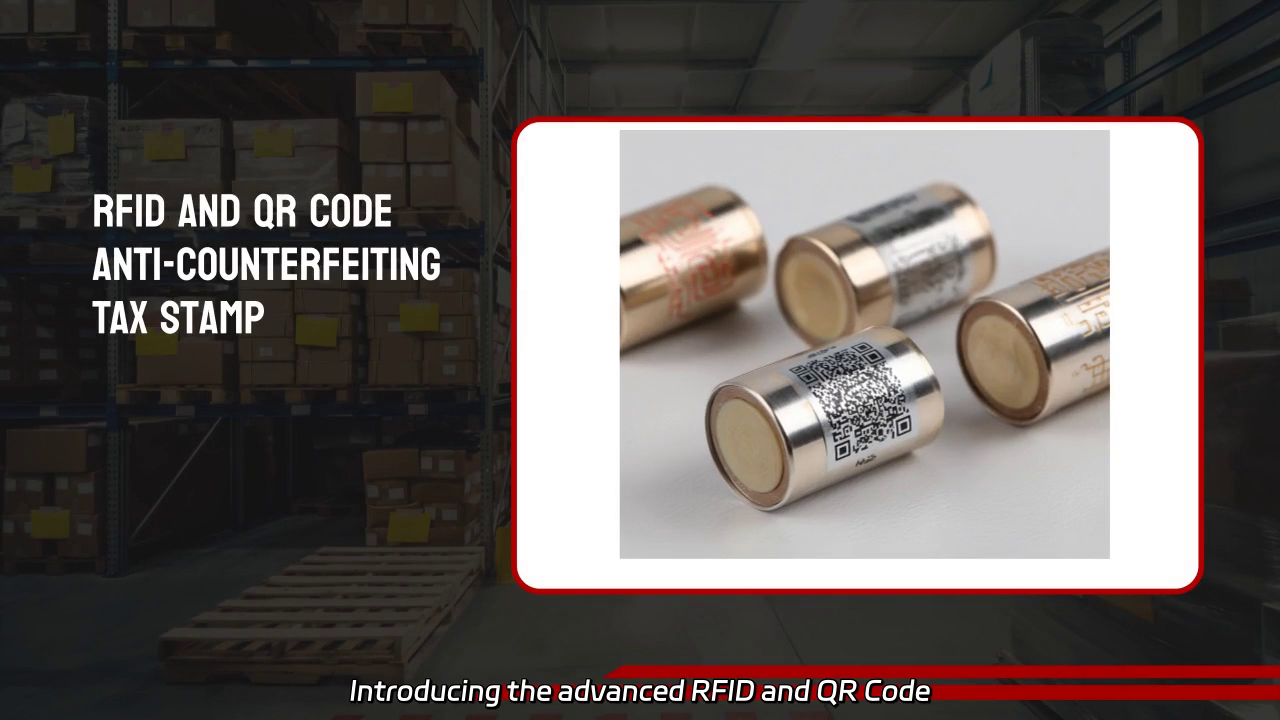 RFID and QR Code Anti-counterfeiting Tax Stamp