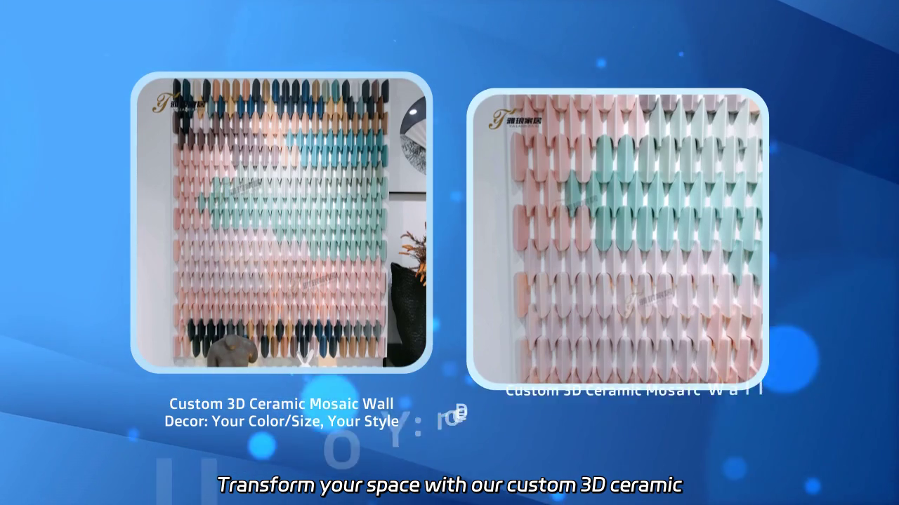 Custom 3D Ceramic Mosaic Wall Decor for B2B Clients