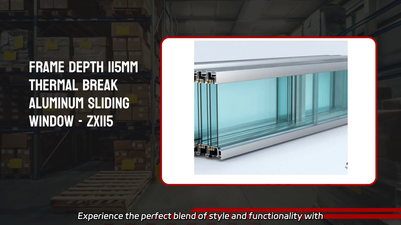 Frame Depth 115mm Thermal Break Aluminum Sliding Window Features
