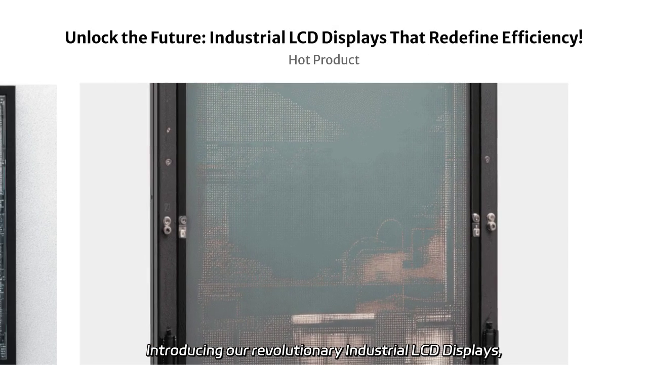 Revolutionary Industrial LCD Displays for Unmatched Efficiency