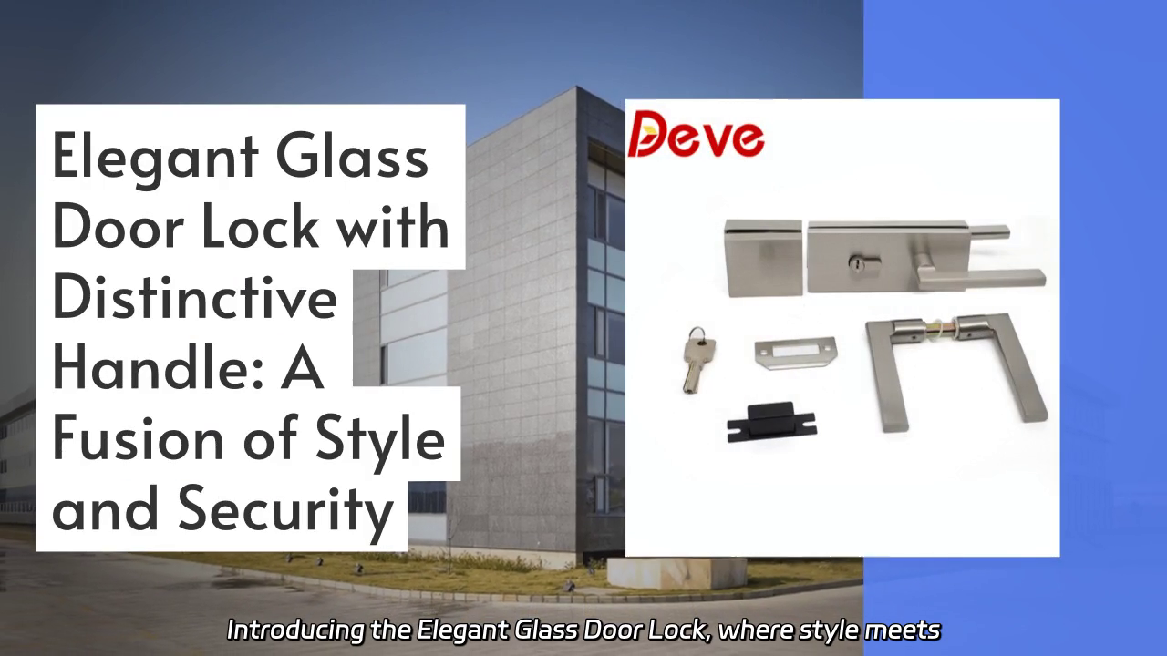 Elegant Glass Door Lock: Stylish Security with Geometric Handle