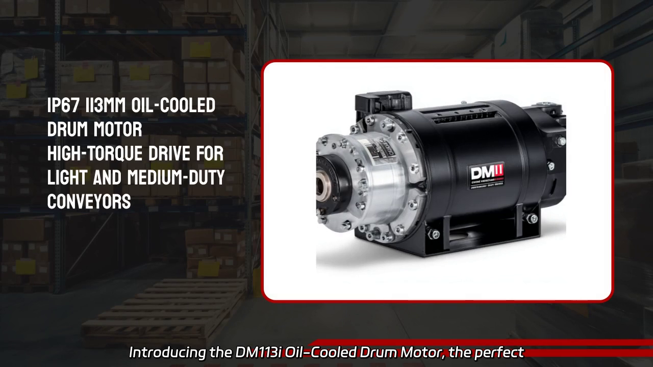 High-Torque Oil-Cooled Drum Motor for Light and Medium-Duty Conveyors