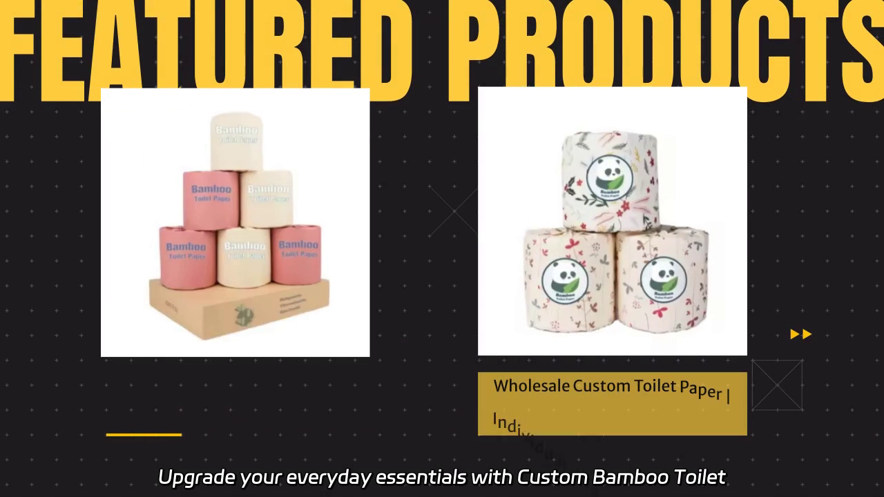 Custom Bamboo Toilet Tissue Paper Rolls