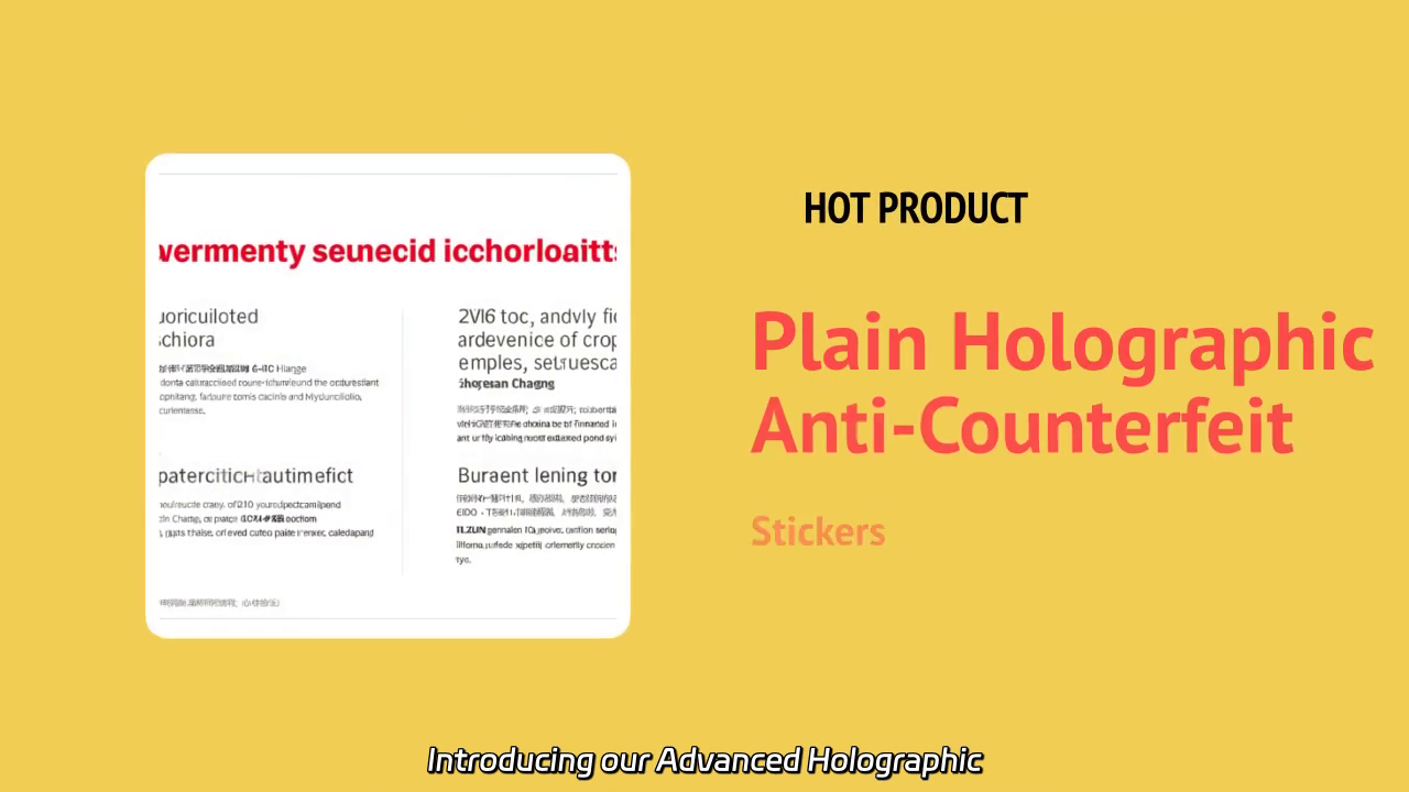 Advanced Holographic Anti-Counterfeit Stickers