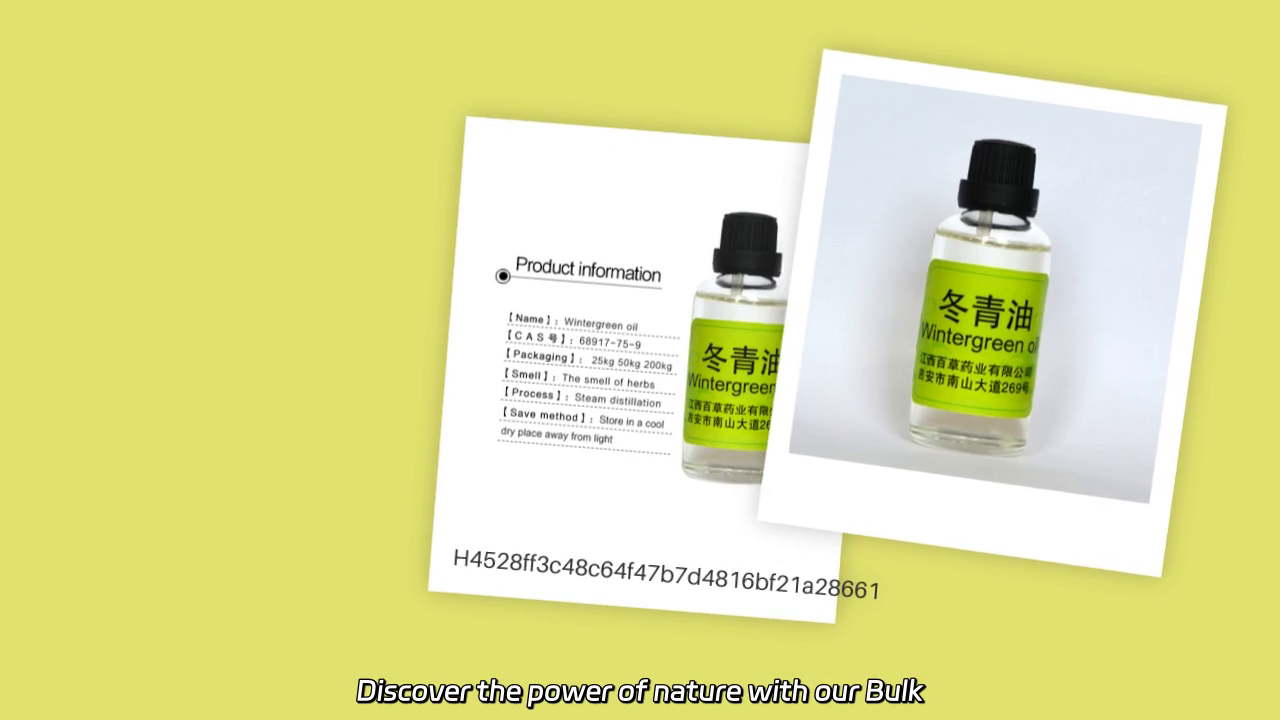 Bulk Salicylic Acid and Wintergreen Essential Oil for Cosmetics