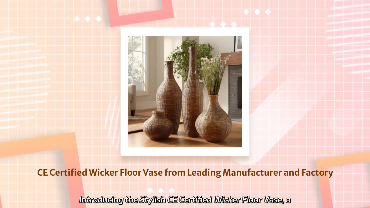Stylish CE Certified Wicker Floor Vase