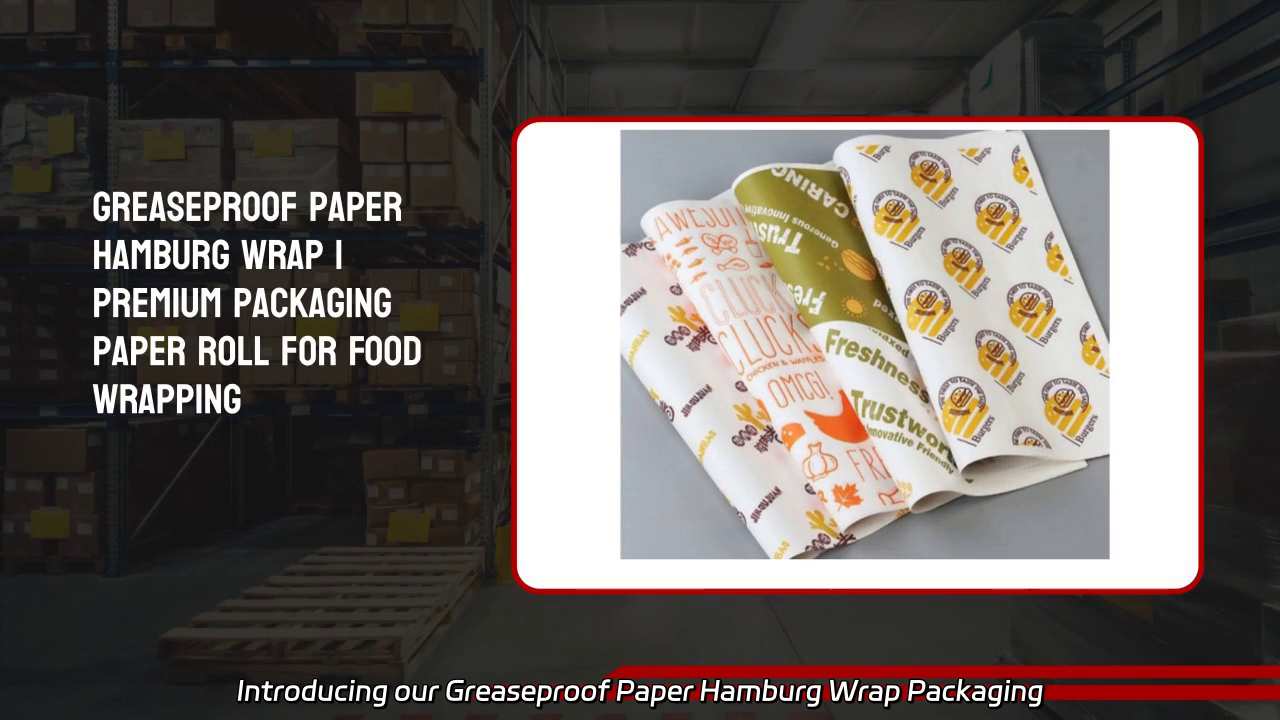 Greaseproof Paper Hamburg Wrap Packaging Roll: Eco-Friendly
