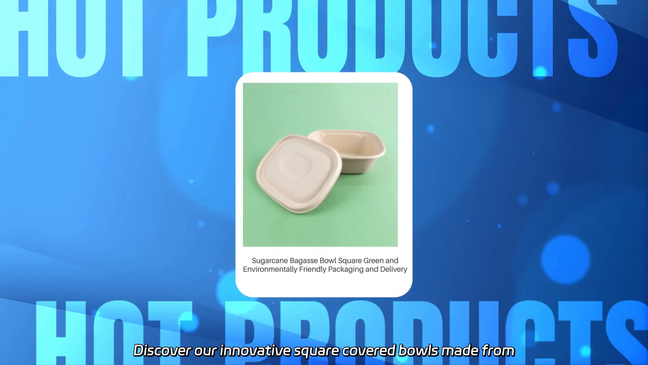 Eco-Friendly Square Sugarcane Bowls for Sustainable Packaging