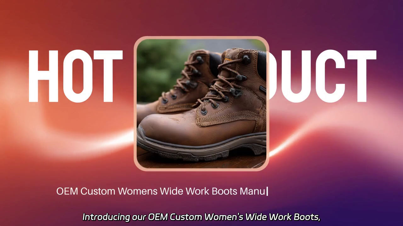 OEM Custom Women's Wide Work Boots for Comfort and Durability