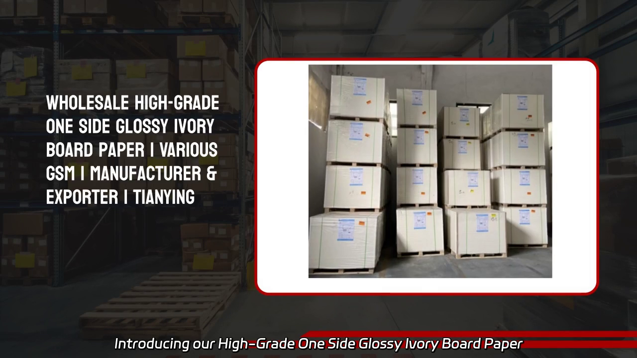 High-Grade One Side Glossy Ivory Board Paper for Versatile Card Production