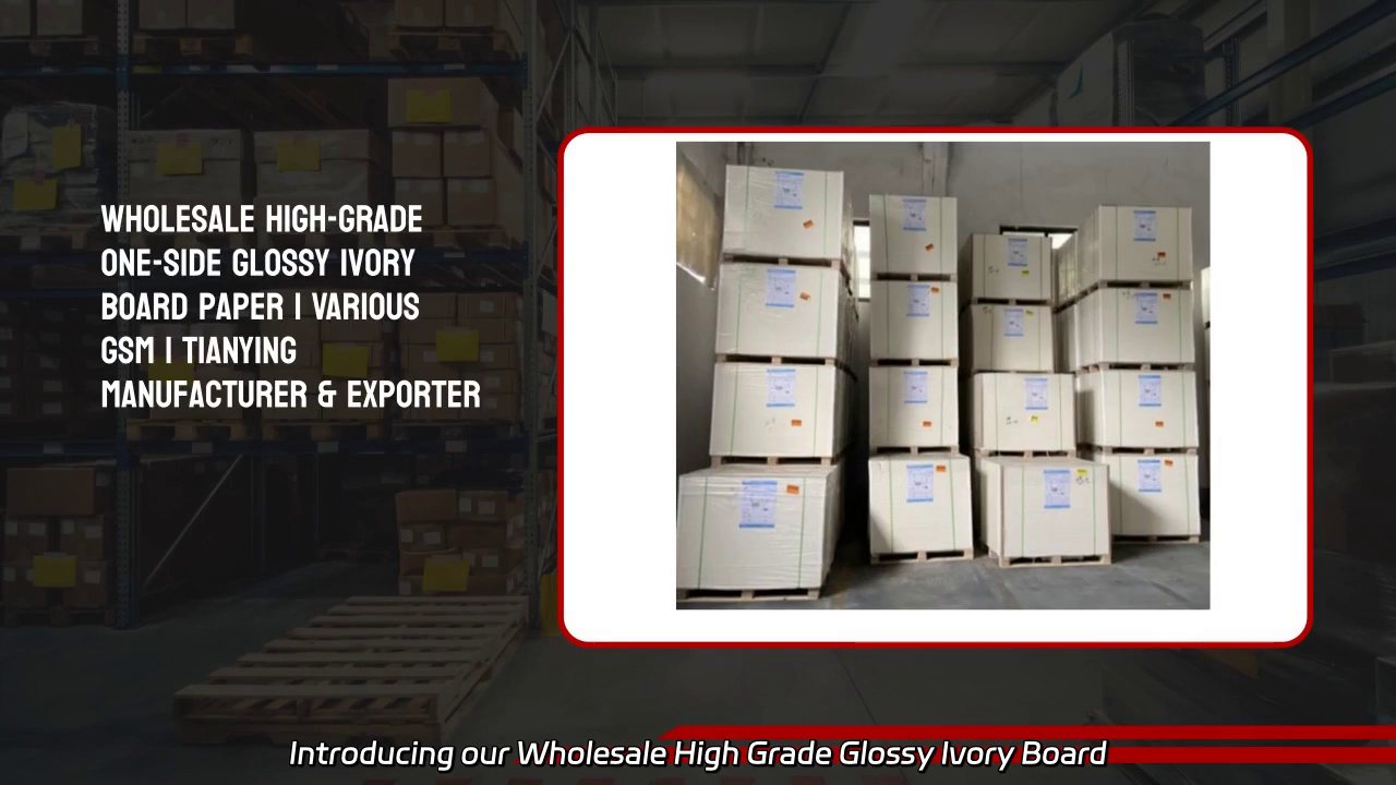 Wholesale High Grade Glossy Ivory Board Paper for Card Production