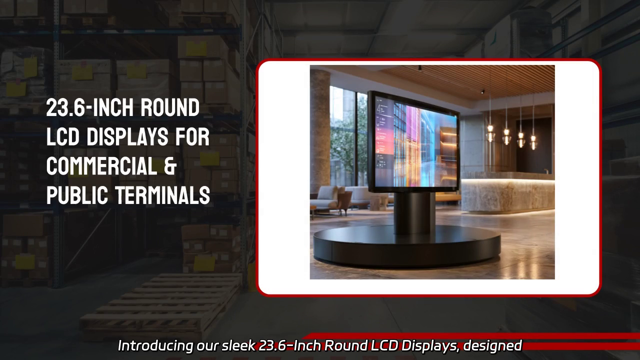 23.6-Inch Round LCD Displays for Commercial Use