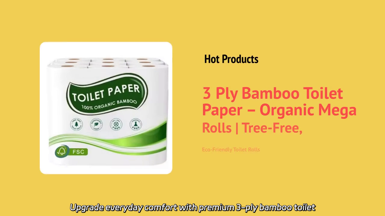 3-Ply Bamboo Toilet Paper Organic Mega Rolls