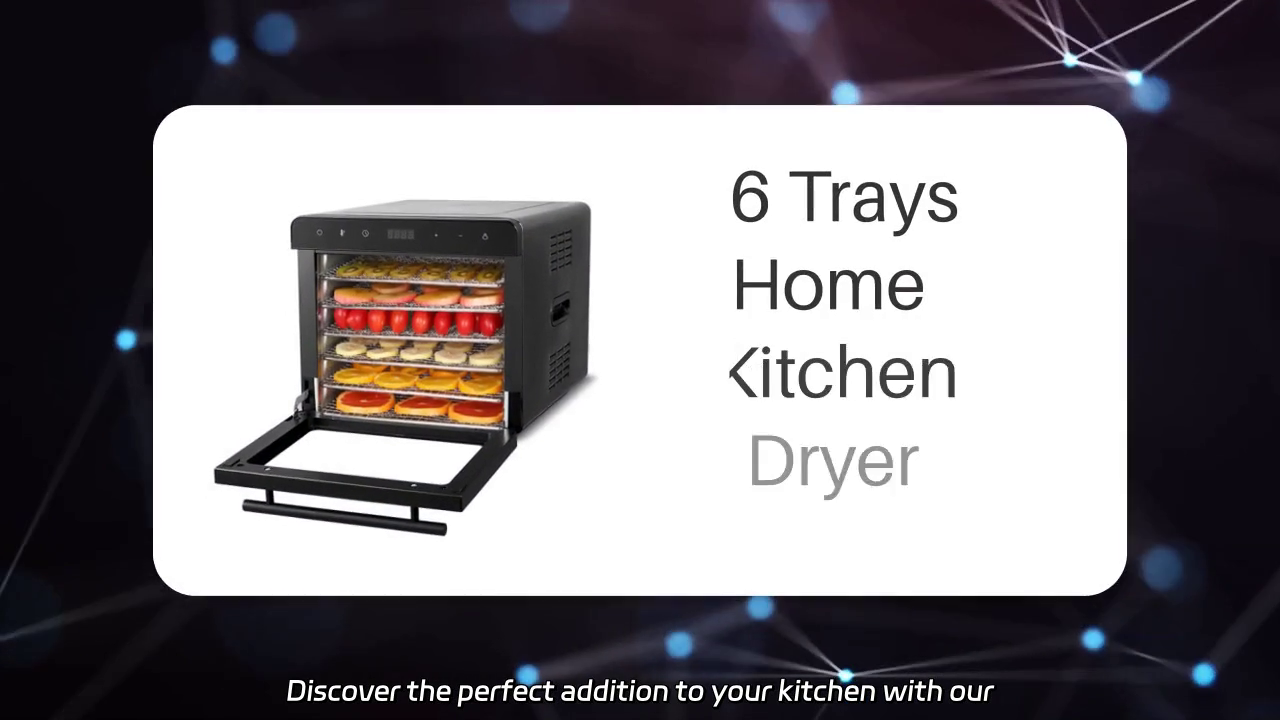 Home Kitchen Food Dryer: 6 Layers Stainless Steel Dehydrator with Digital Control