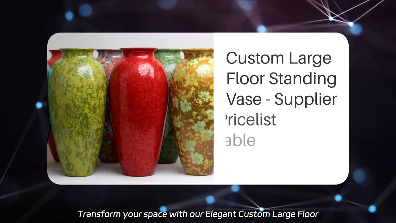 Elegant Custom Large Floor Standing Vase Showcase