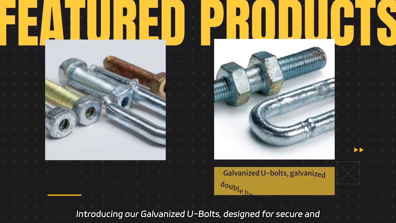 Galvanized U-Bolts for Secure Connections