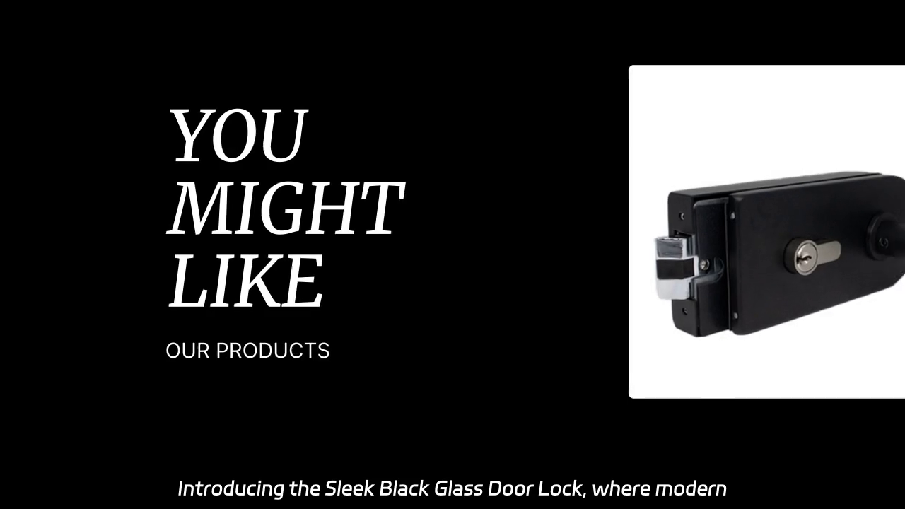 Sleek Black Glass Door Lock: A Fusion of Modern Luxury and Ultimate Security