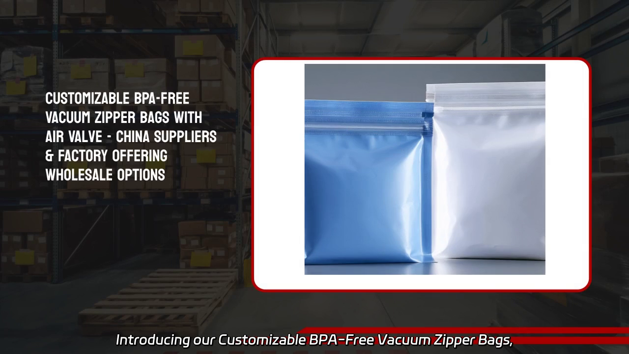 Customizable BPA-Free Vacuum Zipper Bags - Versatile Storage Solutions for Food and Large Items